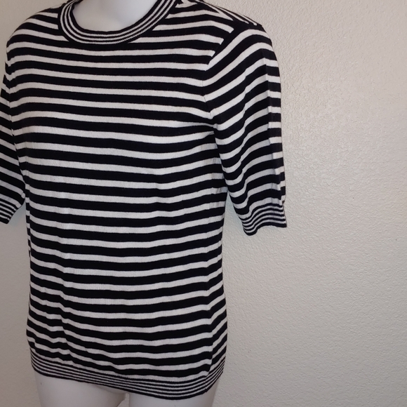 Frame Denim striped blouse cashmere blend nwt - Picture 2 of 7